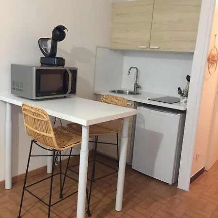 Appartement Studio Cabine Renove Dans Residence Tranquille ,Au Calme,200M De La Mer Avec Parking Prive